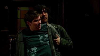 Emmerdale Cain Grabs Robert Sugden 16th May 2005