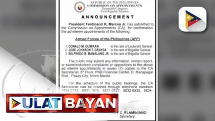 PBBM, isinumite na sa CA ang ad interim ng ilang opisyal ng AFP