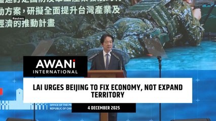 Lai urges Beijing to fix economy, not expand territory
