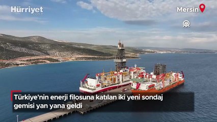 Türkiye'nin enerji filosuna katılan iki yeni sondaj gemisi yan yana geldi
