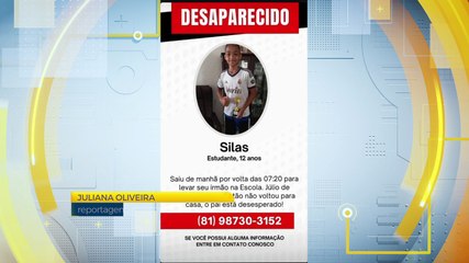 Desaparecimento de Silas Henrique Antônio: o Jovem de 16 anos Está Ausente Desde a Última Terça-feira em Imbiribeira