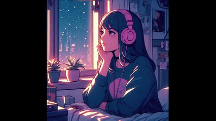 1hr Rainy Window Lofi Cozy Lamp Beats ☂🎶