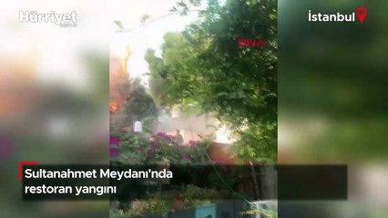 Sultanahmet Meydanı'nda restoran yangını