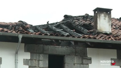 Así ha quedado la casa parroquial incendiada en Leitza
