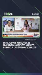 Este jueves arranca el empadronamiento masivo rumbo a las subnacionales