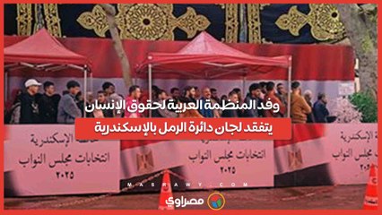 وفد المنظمة العربية لحقوق الإنسان يتفقد لجان دائرة الرمل بالإسكندرية