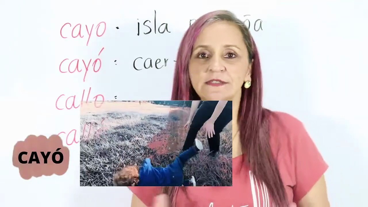 ✅. ¡DIFERENCIAS ENTRE： CAYO, CAYÓ, CALLO Y CALLÓ! EDUTUBER LA PROFE MÓNICA