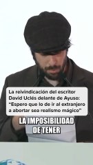 El aplaudido mensaje de David Uclés a Ayuso: "Espero que lo de tener que ir al extranjero a abortar sea realismo mágico"