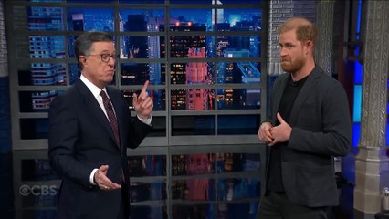 Prince Harry crashes 'Late Show with Stephen Colbert,' takes jab at Trump
