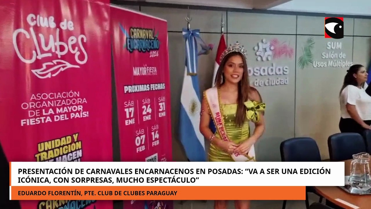 Presentación de carnavales encarnacenos en Posadas Va a ser una edición icónica
