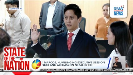 Rep. Sandro Marcos, humiling ng executive session sa ICI; itinanggi ang alegasyon ni Zaldy Co | SONA