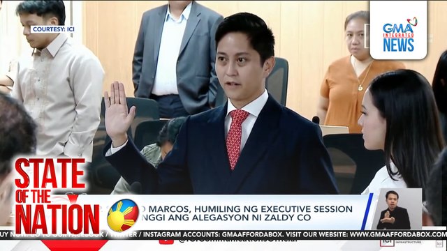 Rep. Sandro Marcos, humiling ng executive session sa ICI; itinanggi ang alegasyon ni Zaldy Co | SONA