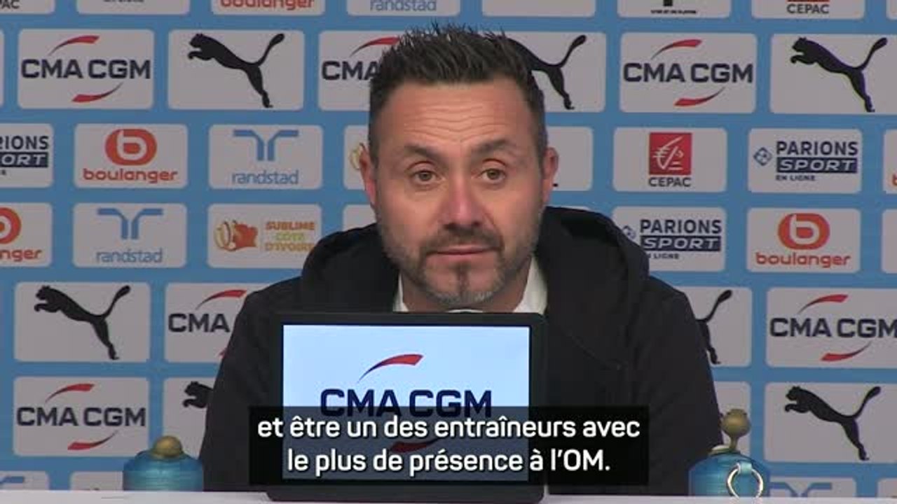 Marseille - De Zerbi : ''Je me vois toujours à long terme ici"