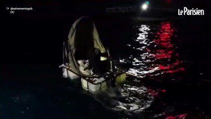 Le radeau de fortune d'un migrant repéré au large de l’Espagne