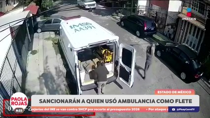 Ambulancia del IMSS es usada para cargar material de construcción | DPC con Paola Rojas