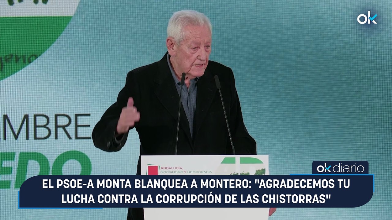 El PSOE-A monta blanquea a Montero: "Agradecemos tu lucha contra la corrupción de las chistorras"