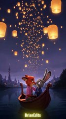 Nick and Judy’s Tangled Date, Zootopia Fan Animation #zootopia #zootopia2 #zootropolis #disney (2)