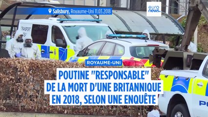 Vladimir Poutine "moralement responsable" de la mort d'une Britannique au Novichok en 2018