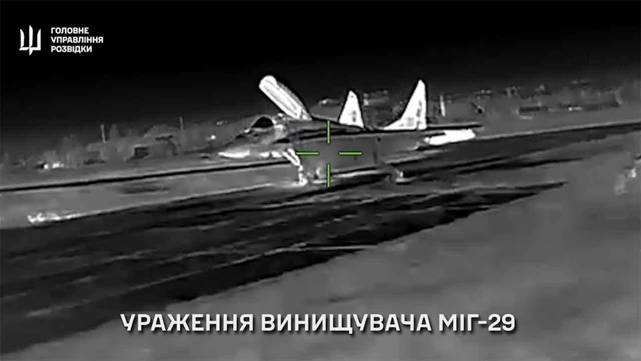 Ukraine destroys Russian MiG-29 fighter jet and Irtysh radar in drone strike in Crimea