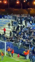 El Atlético Baleares celebra el pase de ronda ante el Espanyol