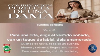 COMBINACION PERFECTA DE UNA DAMA POR JAVIER LINDO M.