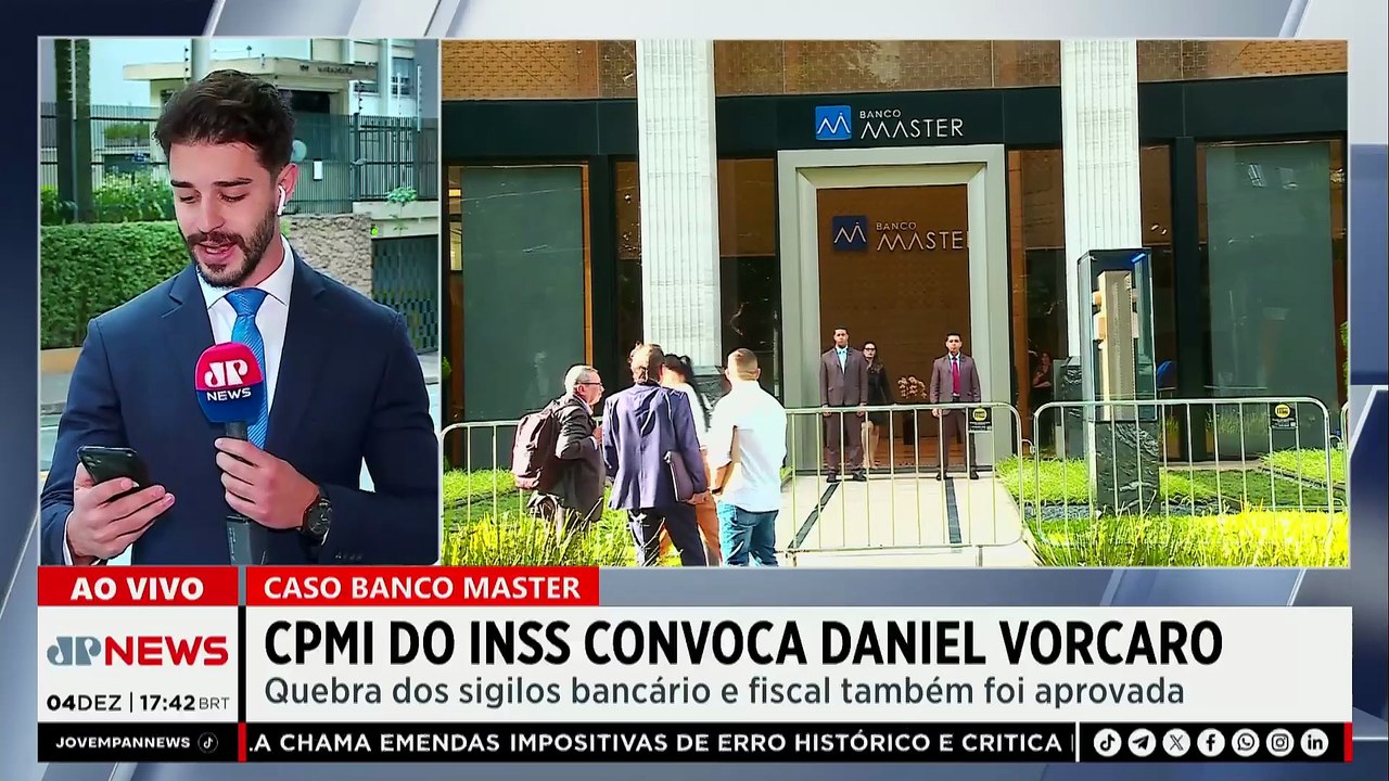 CPMI do INSS convoca Daniel Vorcaro, fundador do Banco Master