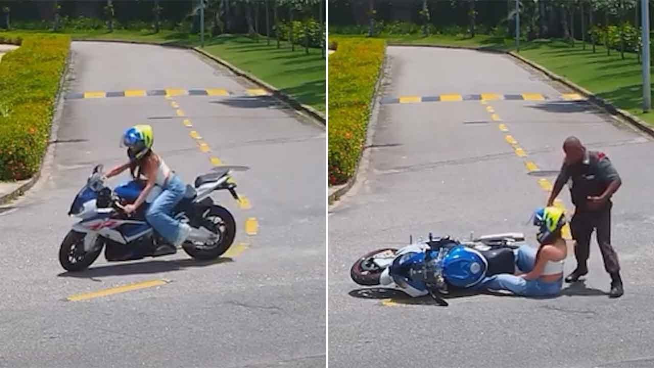 Big Brother winner shows fall with the sport bike she received from her fiancé; watch
