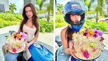 Big Brother winner shows fall with the sport bike she received from her fiancé; watch