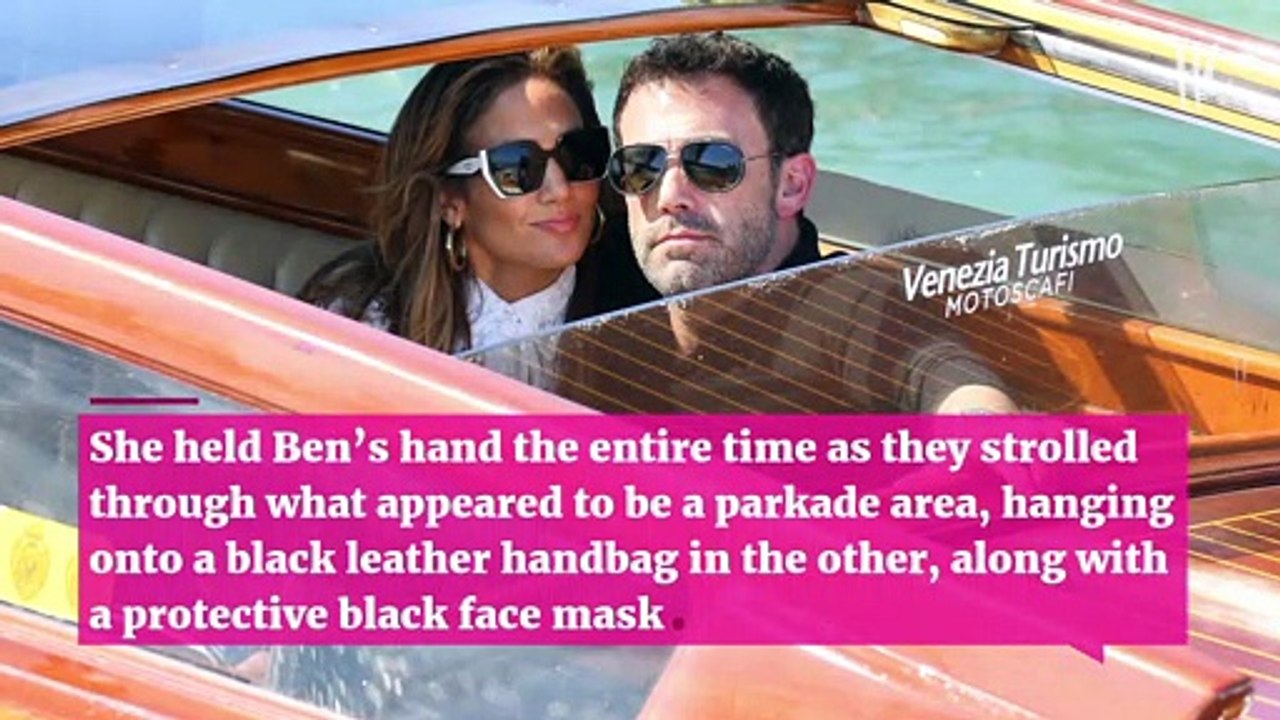 Jennifer Lopez Rocks Fitted Black Turtleneck & Slit Skirt As She Holds Hands With Ben Affleck