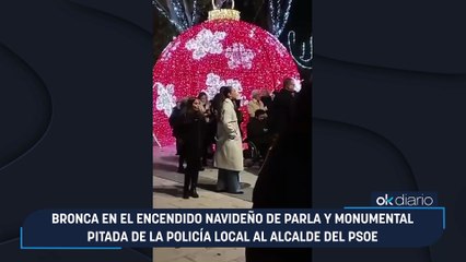 Bronca en el encendido navideño de Parla y monumental pitada de los policías locales al alcalde del PSOE