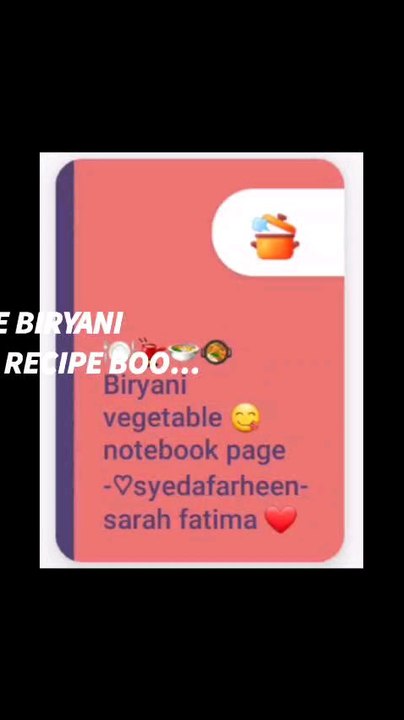 i prepared veg biryanibpulao yumm page of  recipe note book Alhamdulillah ya razaqu ya Allah -Syedafarheen sarah fatima -#