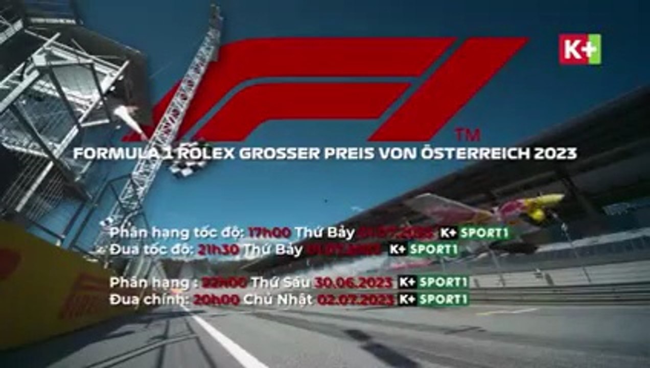 FORMULA 1 ROLEX GROSSER PREIS VON ÖSTERREICH 2023 | Trailer trên K+SPORT1 HD