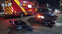 Colisão entre Vectra e scooter deixa mulher com múltiplas lesões na Vila Tolentino