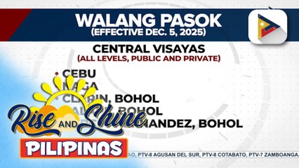 Ilang lugar sa Bicol Region at Visayas, #WalangPasok ngayong araw dahil sa banta ng Bagyong #WilmaPH