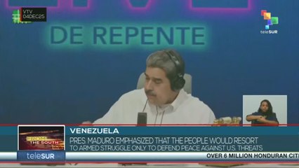 Maduro emphasized that the people would resort to armed struggle only to defend peace