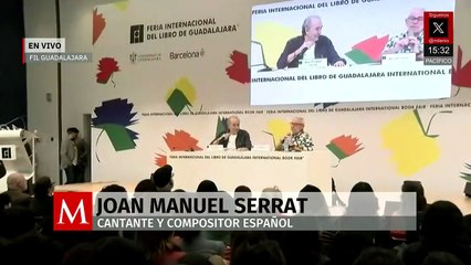Joan Manuel Serrat hace encuentro con jóvenes en la FIL Guadalajara