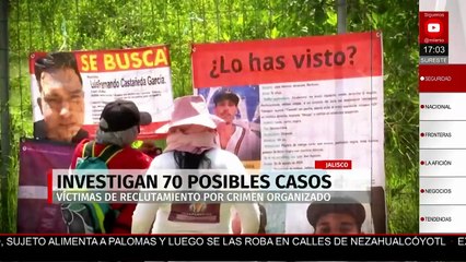 Investigan 70 casos de reclutamiento forzado por el crimen organizado en Jalisco