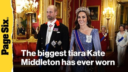 Kate Middleton adds major sparkle to Windsor Castle banquet with biggest tiara she's ever worn
