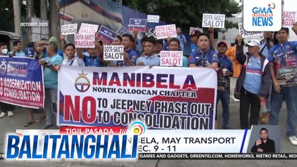 Grupong Manibela, may transport strike simula Dec. 9 - 11 | Balitanghali