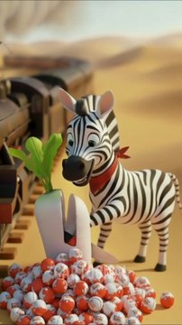 Zebra and Dog Planting the Kinder joy and Seeds in the Desert #ai #save #Zebra #foryou #Trending