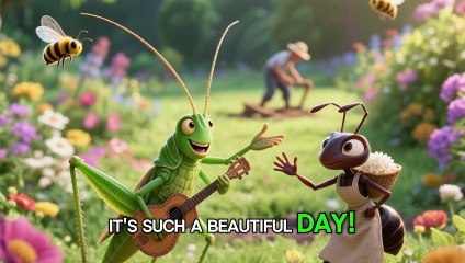 The Ant and The Grasshopper Story | Moral Story for Kids | English Animated Tale