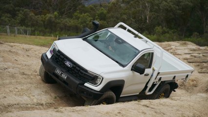 Ford Ranger Super Duty - Single Cab in Arctic White - Testing Track Driving
