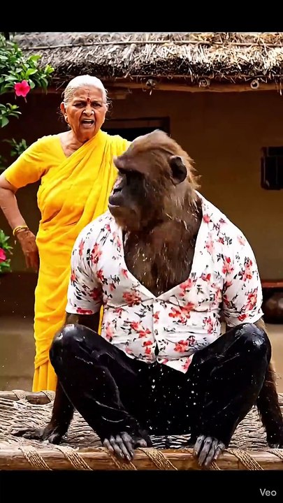 Monkey Gave His Mother A Beautiful Horse #ai #shorts