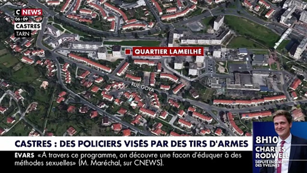 Tarn : Trois policiers blessés à Castres après avoir été visés par des tirs d'armes à feu alors qu'ils recherchaient des individus armés  dans le quartier de Lameilhé