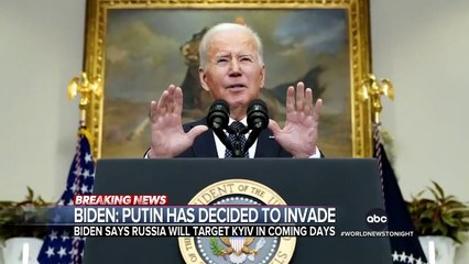 Putin has 'made the decision' to invade Ukraine Biden