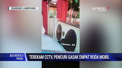 Terekam CCTV, Pencuri Gasak Empat Roda Mobil