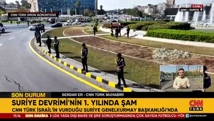 DEVRİMİN 1. YILI! CNN TÜRK İsrail'in vurduğu Suriye Genelkurmay Başkanlığı'nda
