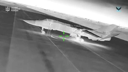 Ukrainian drone strikes and destroys Russian Su-24 at airfield in Crimea