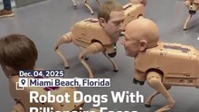 Robots With Billionaire Faces Draws Crowds At Miami Art Fair