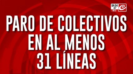 Paro de colectivos: ¿cuáles son las líneas que no están funcionando?